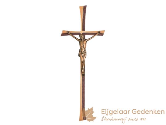 Bronzen kruis met Jezus Christus S34450