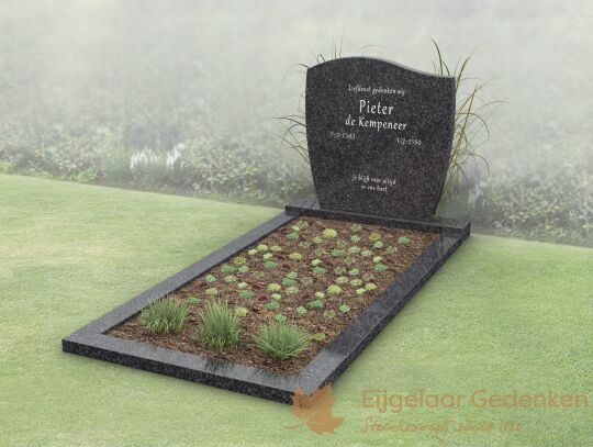 Budget golfkop grafmonument met liggend gedeelte 