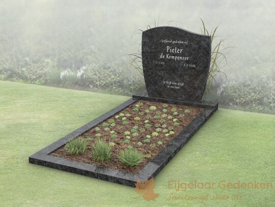 Budget golfkop grafmonument met liggend gedeelte
