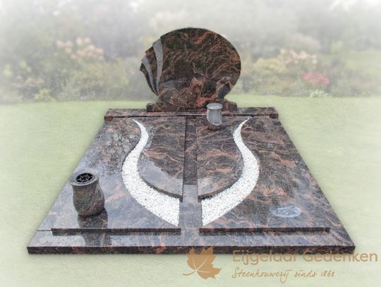 Dubbel grafmonument sierlijk familiegraf 015