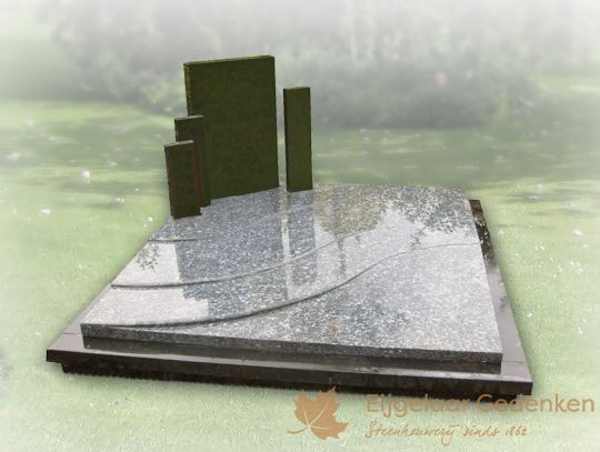 Dubbel grafmonument uniek familiegraf 019