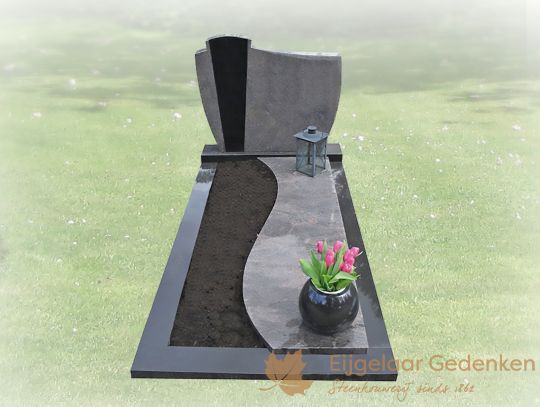 Grafmonument met golvende dekplaat model 2016-007