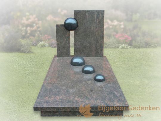 Grafmonument model E058 met ballen