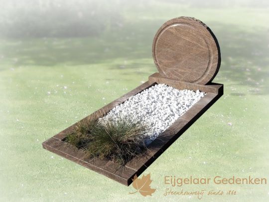Grafmonument rond met sierrand