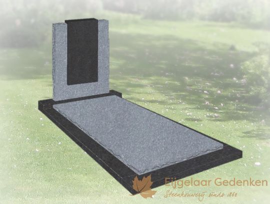 Grafmonument strak met blok