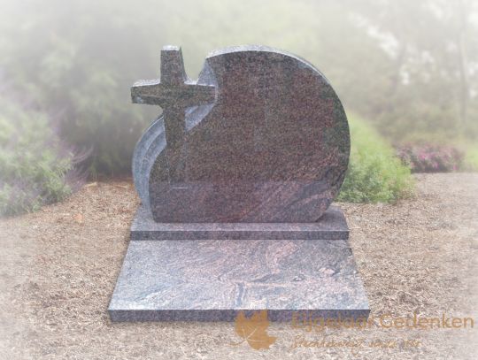 Grafsteen kort graf met kruis