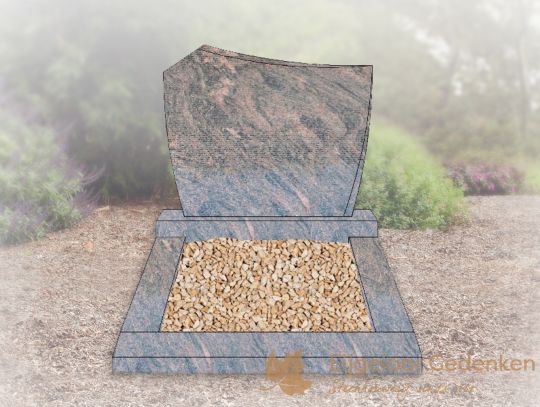 Grafsteen voor een kort graf of een urnengraf