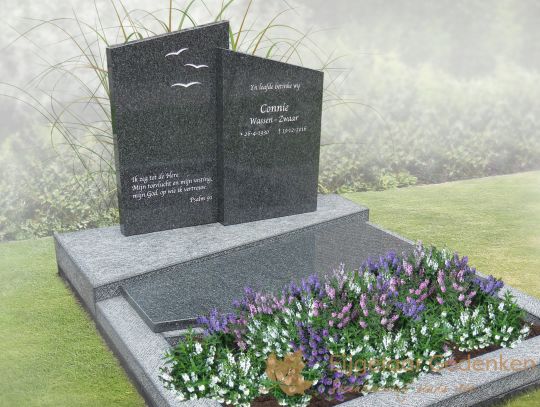 Ingetogen en modern familiegrafmonument