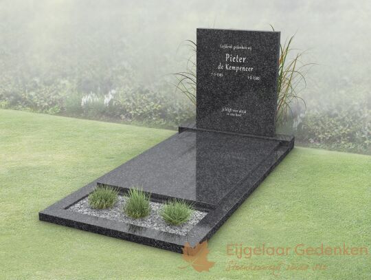 Modern budget grafmonument met dekplaat