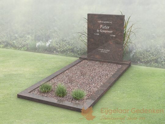 Modern budget grafmonument met open gedeelte