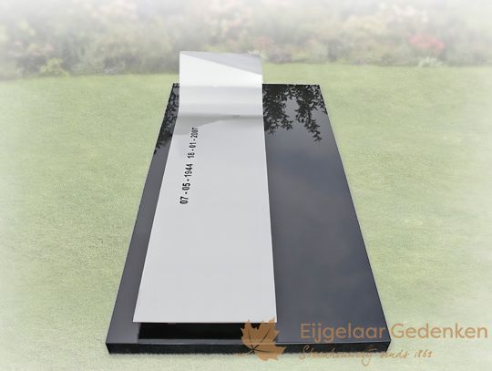 RVS grafmonument 17 | E165 met lange RVS plaat