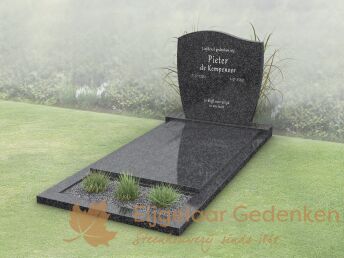 Budget golfkop grafmonument met dekplaat
