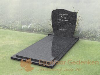 Budget golfkop grafmonument met gesloten dekplaat