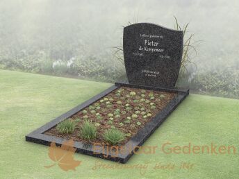 Budget golfkop grafmonument met liggend gedeelte 