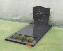 Budget golfkop grafmonument met dekplaat foto 5