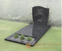 Budget golfkop grafmonument met dekplaat foto 3