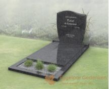Budget golfkop grafmonument met dekplaat foto 2