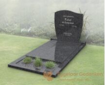 Budget golfkop grafmonument met dekplaat foto 1