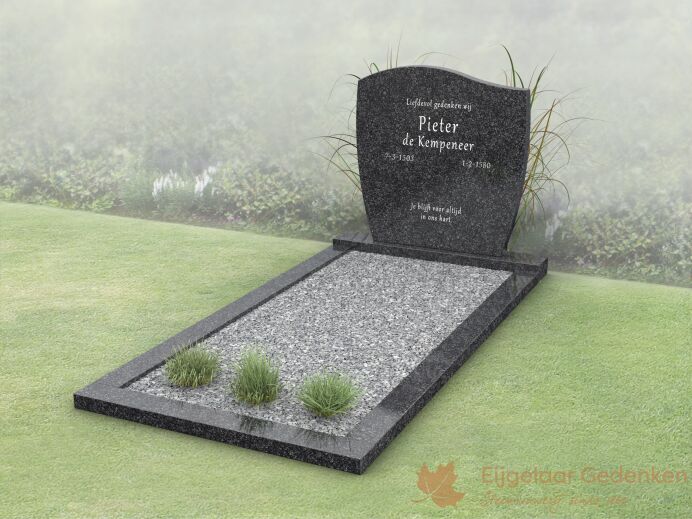 Budget golfkop grafmonument met liggend gedeelte  foto 1