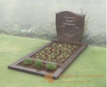 Budget golfkop grafmonument met open gedeelte met split foto 6