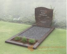 Budget golfkop grafmonument met open gedeelte met split foto 5