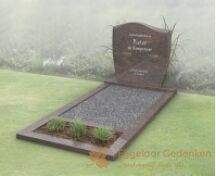 Budget golfkop grafmonument met open gedeelte met split foto 4
