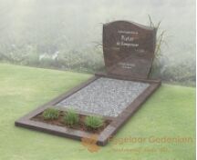 Budget golfkop grafmonument met open gedeelte met split foto 2