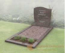 Budget golfkop grafmonument met open gedeelte met split foto 1