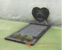 Budget grafmonument hartvorm met open gedeelte foto 1