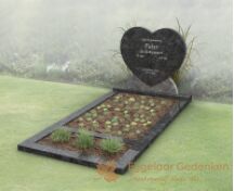 Budget grafmonument hartvorm met open gedeelte foto 2
