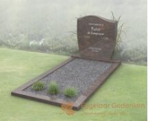 Budget grafmonument met golfkop en open gedeelte foto 7
