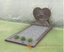 Budget grafmonument met hartvorm en open gedeelte foto 2