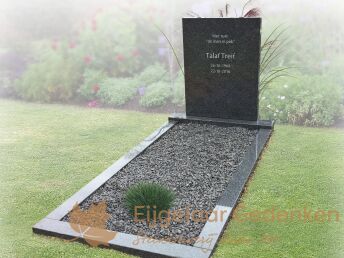 Eenvoudig vormgegeven grafmonument