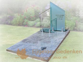 Glazen grafmonument AE09 | E149 | dubbel glas