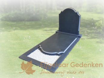 Grafmonument gezoet Zwart graniet model 2016-005