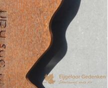 Grafmonument in cortenstaal foto 2