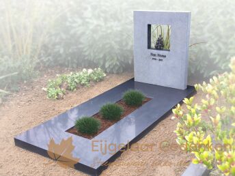 Grafmonument met bronzen kunstwerkje