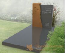 Grafmonument met cortenstaal foto 2