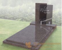 Grafmonument met glazen letterplaat foto 6