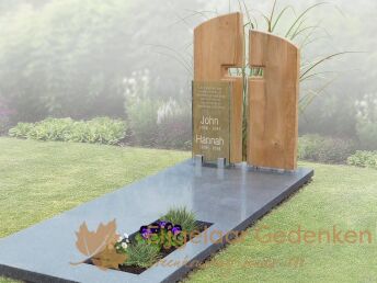 Grafmonument met houten kruis