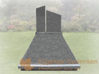 Grafmonument met twee schuine zuilen