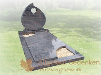 Grafmonument met uitgespaard hart