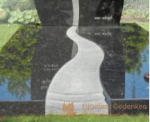 Grafmonument zwart graniet met Swarovski stenen foto 3