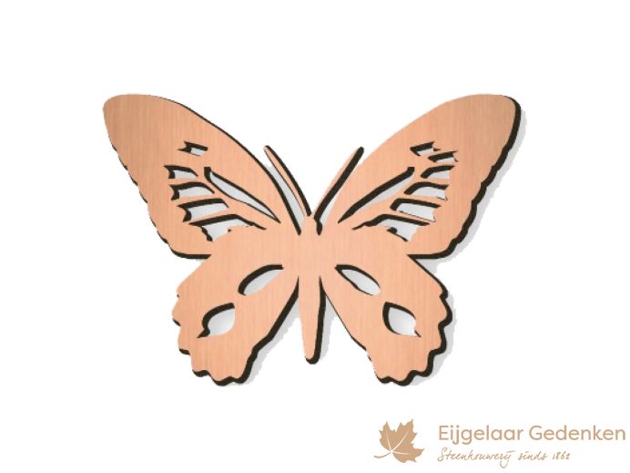 Grafornament van een bronzen vlinder S20864 foto 1
