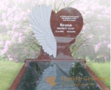 Grafsteen Engel met hart foto 1