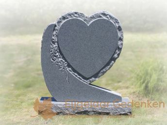 Grafsteen hart met natuurlijke vorm