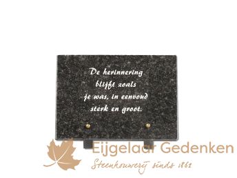 Grafsteen tekstplaat 2
