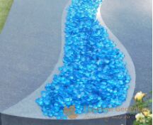 Grafzerk rivier blauwe glasparels foto 4