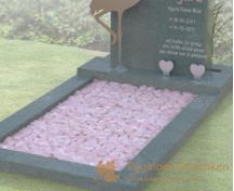 Kindermonument met flamingo van RVS foto 3