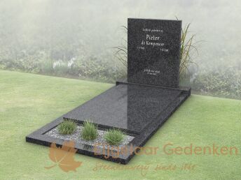 Modern budget grafmonument met dekplaat